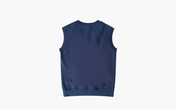 Sporty & Rich Serif Logo Knit Vest Navy/White 