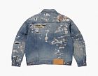 Supreme x MM6 Maison Margiela Distressed Selvedge Denim Trucker Jacket Washed Indigo
