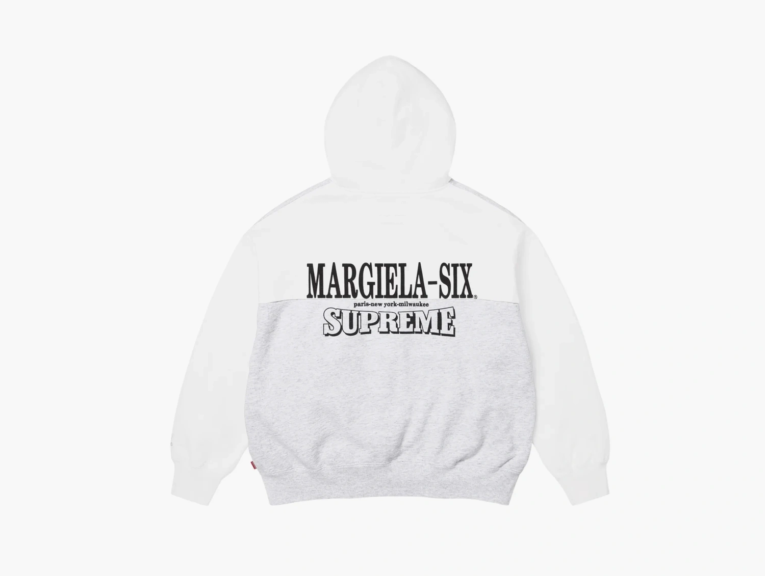 Supreme x MM6 Maison Margiela Eagle Zip Up Hooded Sweatshirt Ash Grey 