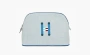 HERMES Bolide handbag in Cotton Cyan Blue & Gray 