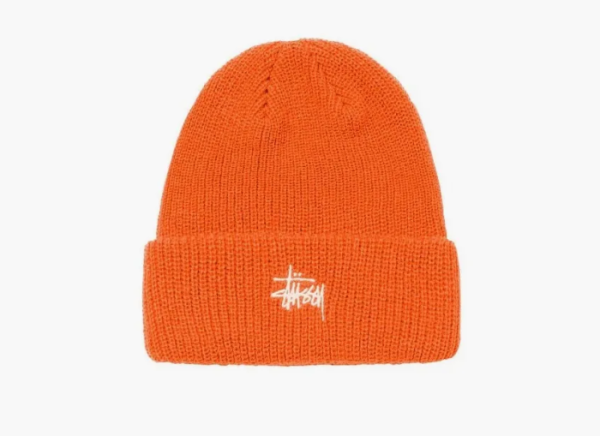 Stussy Basic Cuff Beanie Orange 
