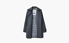 Burberry Short Cotton Blend Trench Coat Gray