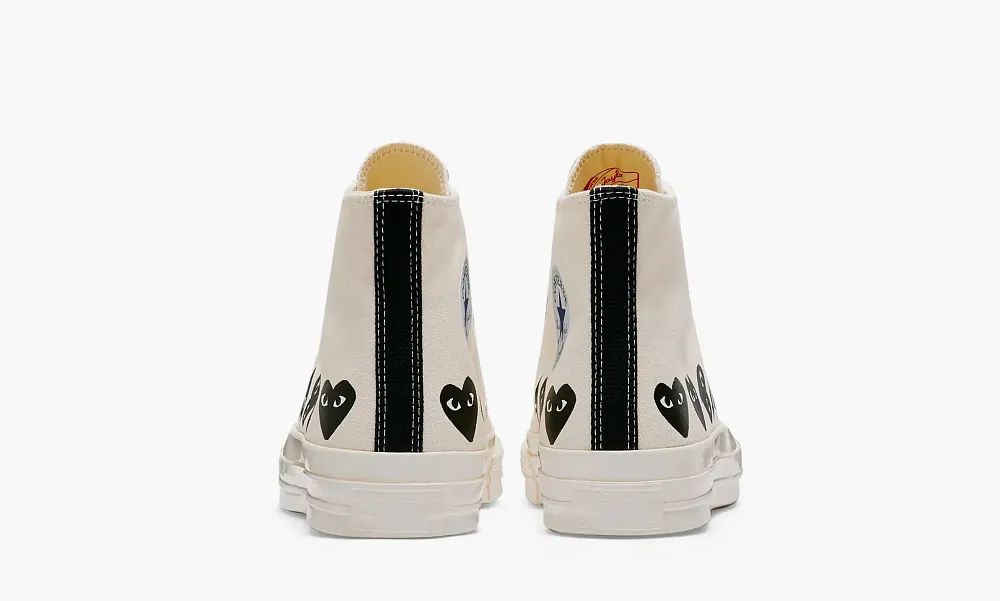 Comme des Garcons Play x Converse Chuck 70 High Multi Heart - Milk Black