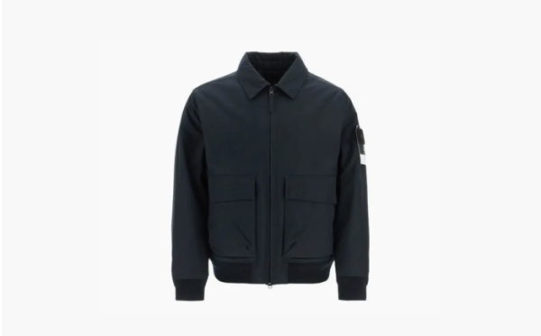 Stone Island Ghost Bomber Jacket In Durable Black 