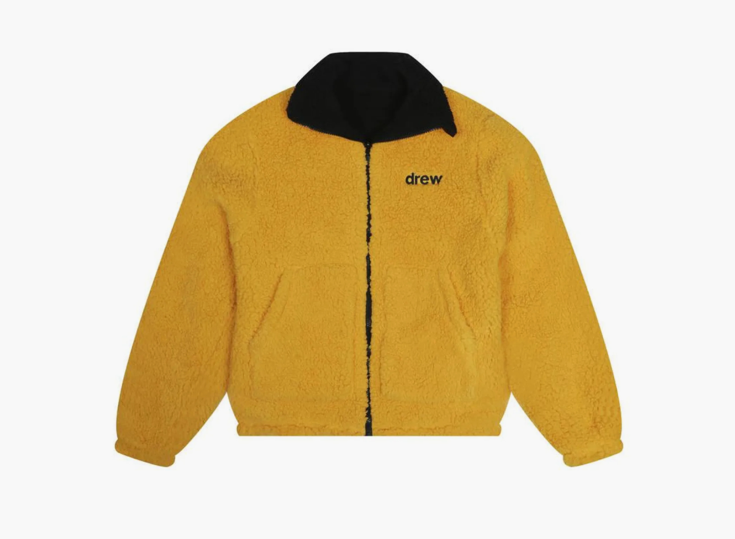 Drew House Reversible Zip Up Jacket Black Yellow 