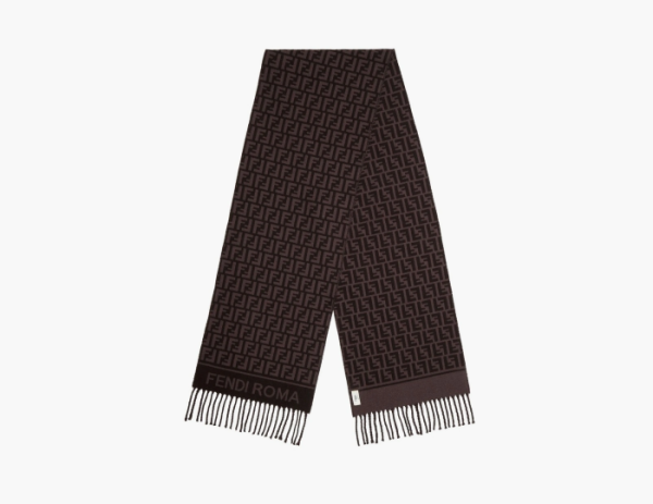 Fendi Wool Scarf Burgundy 
