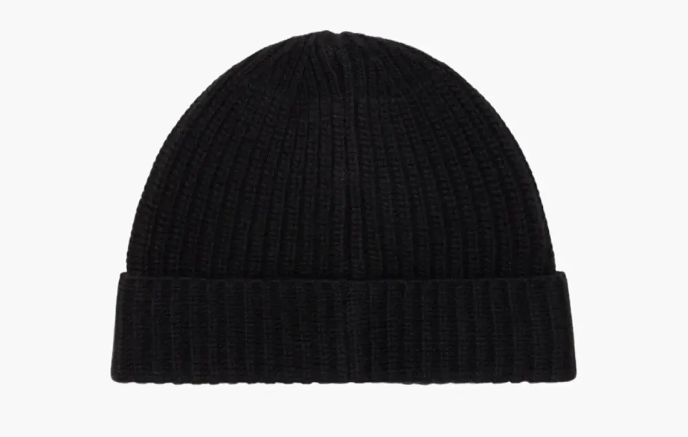  Stone Island Ribbed Beanie Black
