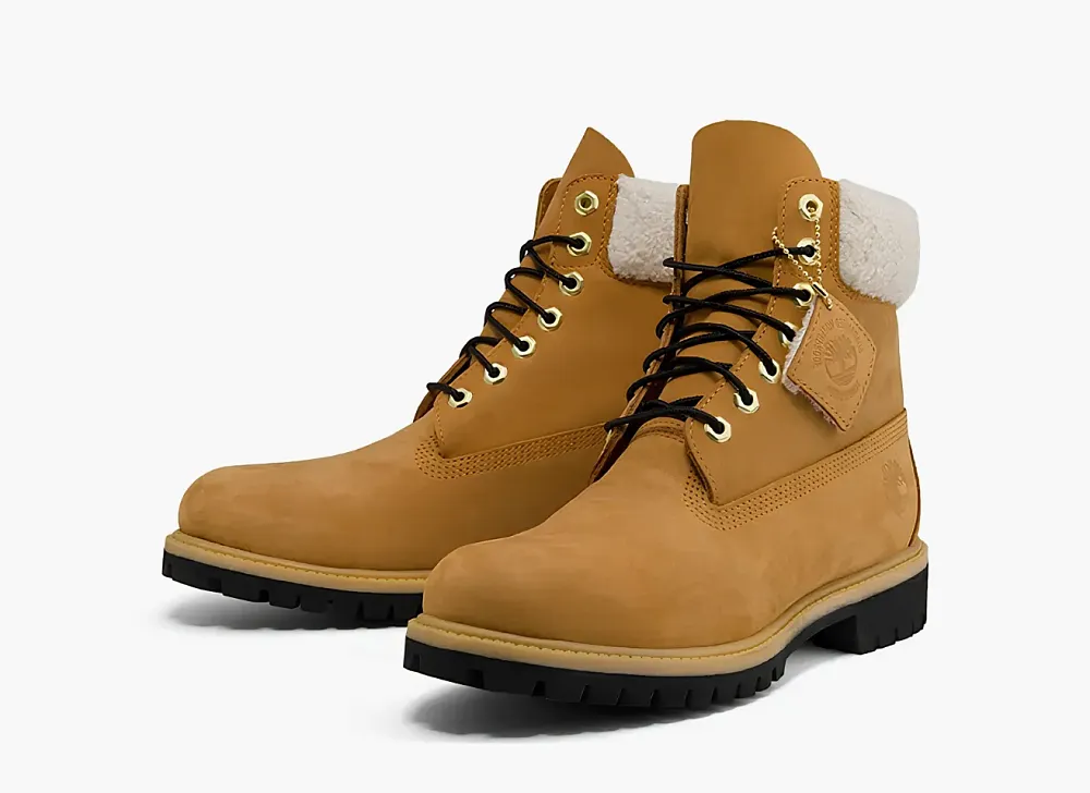 Timberland 6 Inch Premium Shearling Boots WMNS Wheat Nubuck