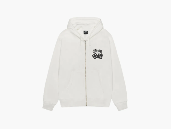 Stussy Dice Zip Hoodie Pigment Dyed Natural  Stussy Dice Zip Hoodie Pigment Dyed Natural
