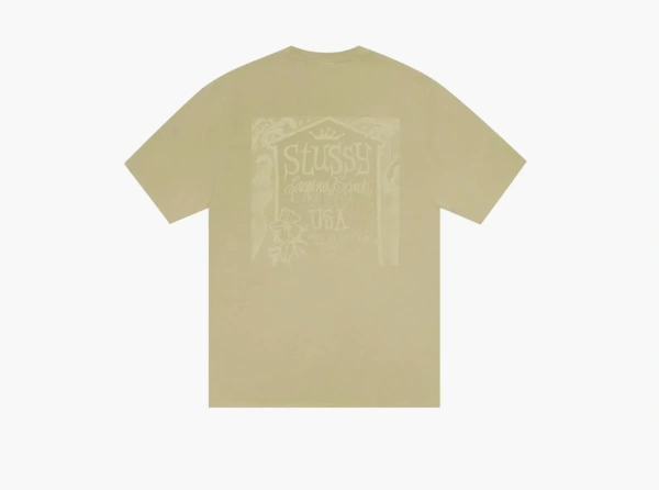 Stussy Beach House Tee Pigment Dyed Elm  Stussy Beach House Tee Pigment Dyed Elm