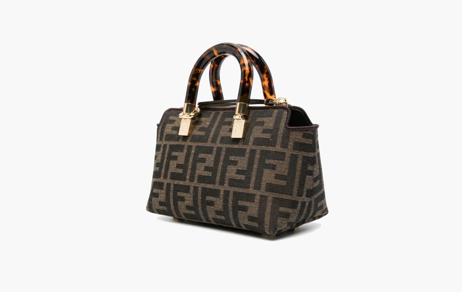 фото Fendi By The Way FF Jacqard Mini Canvas Tote Bag "Brown" (Fendi)-8BS067 ANX0 F1LMN