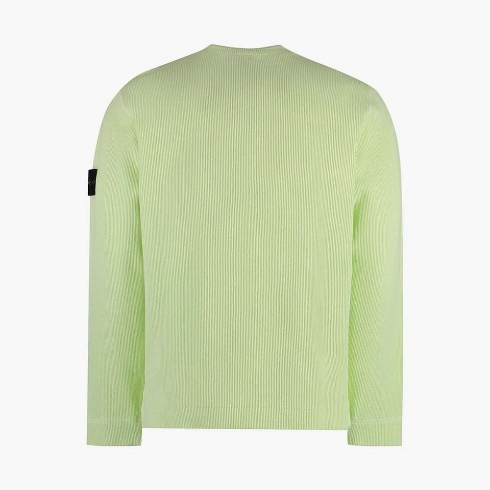 Stone Island Compass Patch Crewneck Jumper Light Green