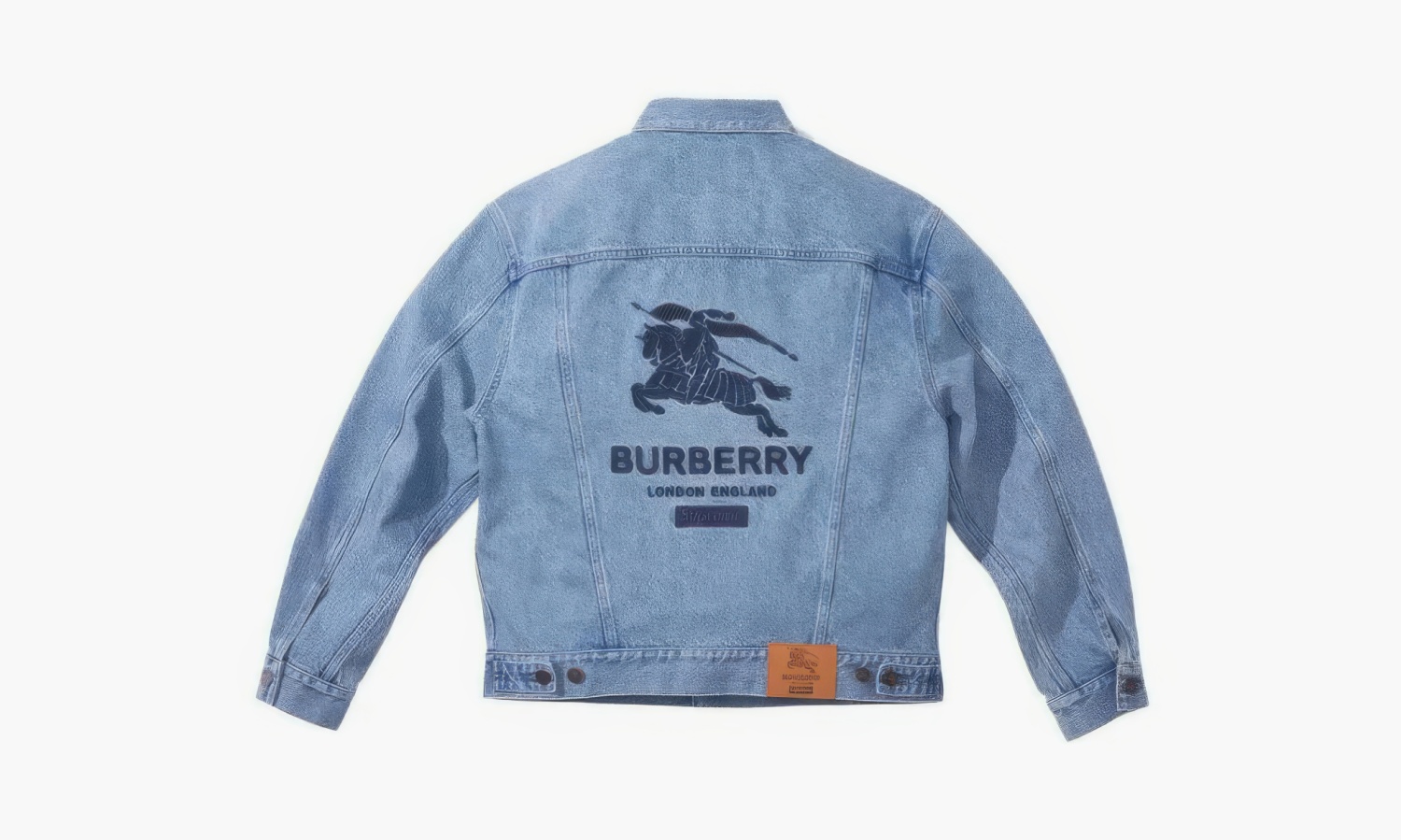 Supreme X Burberry Trucker Jacket "Washed Blue" 