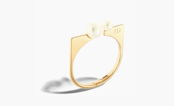 Dior Metal Resin Pearl Bangles WMNS Gold  Dior Metal Resin Pearl Bangles WMNS Gold