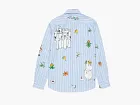 Acne Studios x Moomin Striped Embroidered Shirt Light Blue