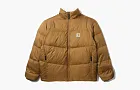 Carhartt WIP Cullen Reversible Puffer Jacket Brown Logo