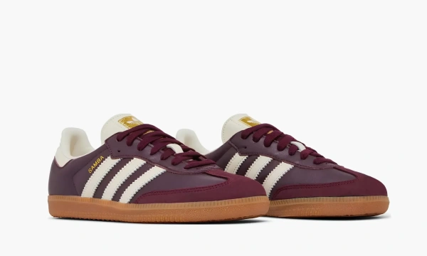Adidas Samba OG WMNS Maroon Gold Metallic