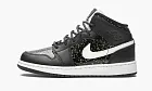 Air Jordan 1 Mid SE GS Black Glitter