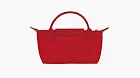 Longchamp Le Pliage Green Handle Pouch Tomato