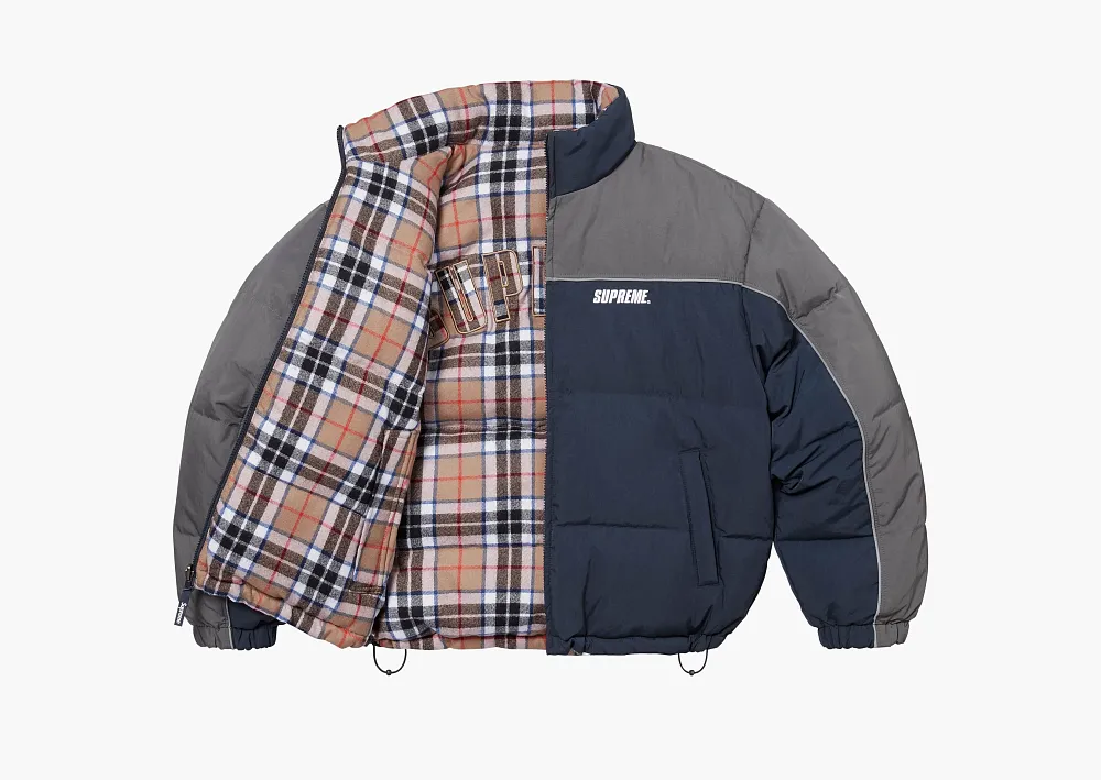 Supreme Reversible Puffer Jacket Navy