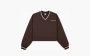 Sporty & Rich Classic Logo Cotton Sweatshirt Brown 