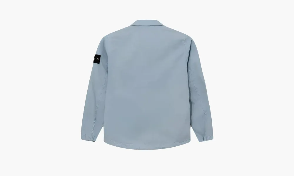 Stone Island Cotton Zipped Jacket Blue