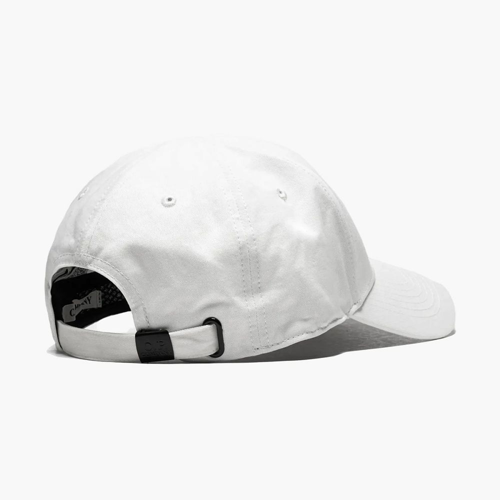 C.P. Company Gabardine Logo Cap White