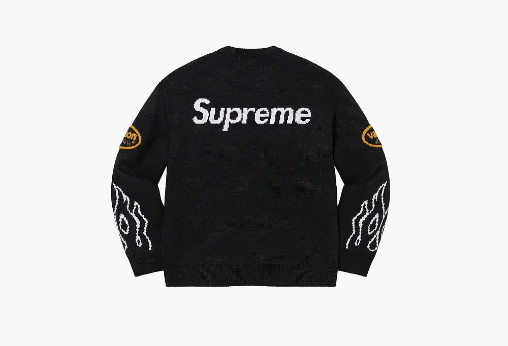 Supreme x Vanson Leathers Sweater Black