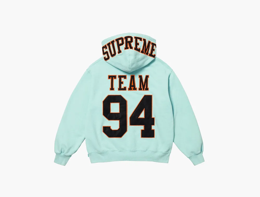 Supreme Team 94 Hooded Sweatshirt Aqua