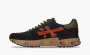 Premiata Mick Sneakers With Suede Inserts Blue-Brown 