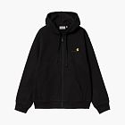 Carhartt WIP Hooded American Script Zip Jacket Black