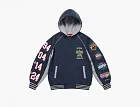 Supreme Playoffs Zip Up Hooded Sweatshirt Navy