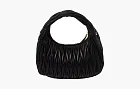 Miu Miu Wander Matelasse Nappa Leather Mini Hobo Bag Black