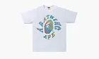 Bape Pigment Tie Dye Twist College Tee 'White/Sax'