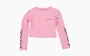 Chrome Hearts Matty Boy Flame Crop Graphic Print Top Pink 
