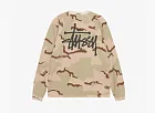 Stussy Raglan Thermal Long-Sleeve Crew Sand Camo