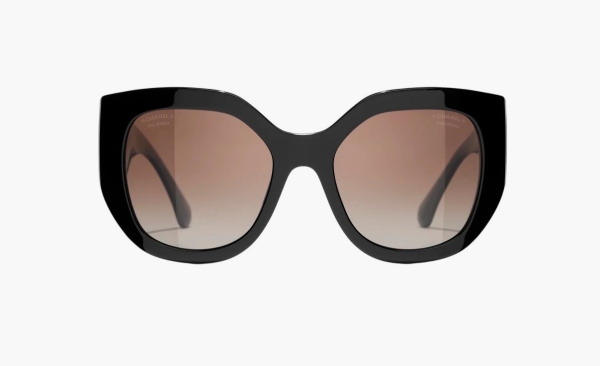 Chanel Butterfly Sunglasses Acetate Black 