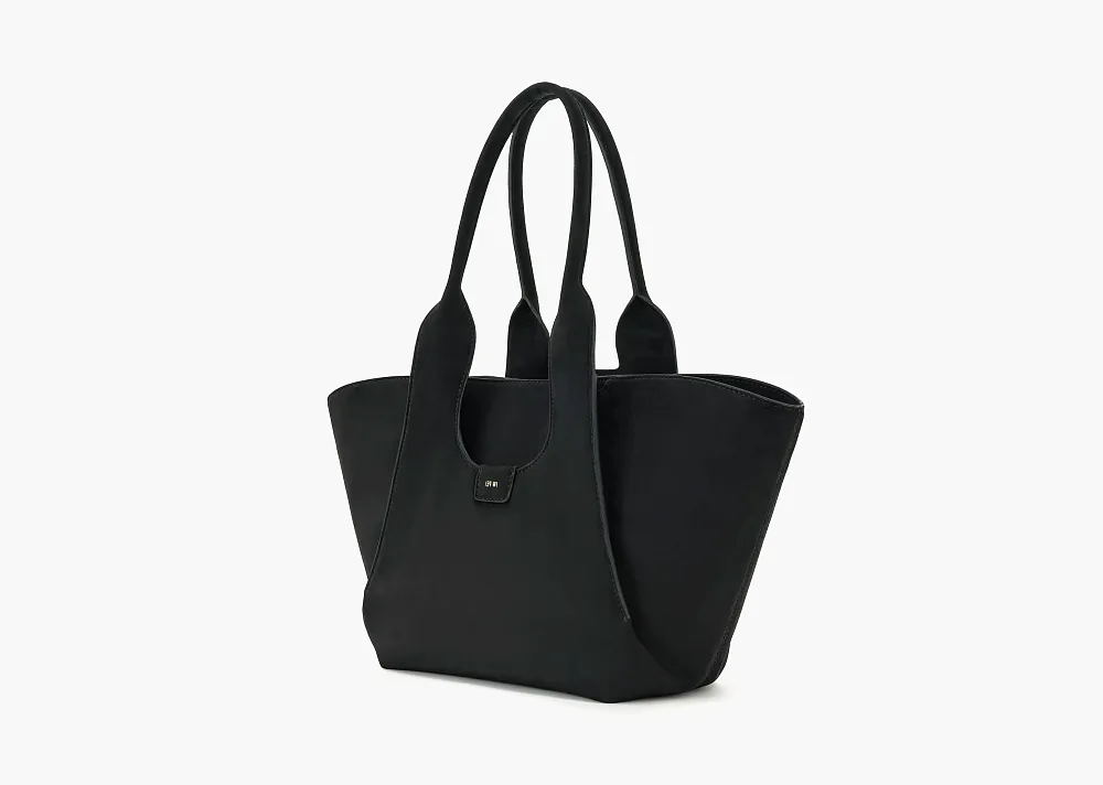 JW PEI Cara Faux Suede Tote Bag Black