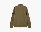 Stone Island Organic Cotton Fleece Half-Zip Sweatshirt Military Green