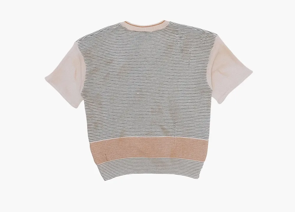 Enfants Riches Déprimés Here Comes Alice Aged V-Neck Sweater Ivory/Multicolor