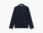 Stone Island Micro Stitch Soft Organic Cotton Long-Sleeve Polo Navy Blue