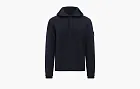 Premiata Solid Color Hooded Pullover Long Sleeve Sweater Blue