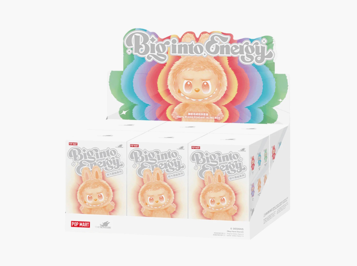 Pop Mart Labubu The Monsters Big into Energy Series Vinyl Plush Pendant Sealed Case (6 Blind Box) 