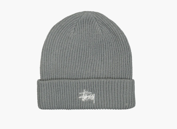 Stussy Basic Cuff Beanie Light Grey 
