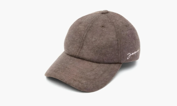 Jacquemus Cap Fur Dark Brown 