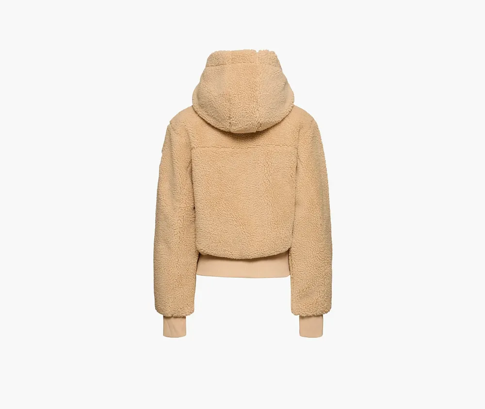 Alo Yoga Foxy Sherpa Hooded Jacket Camel