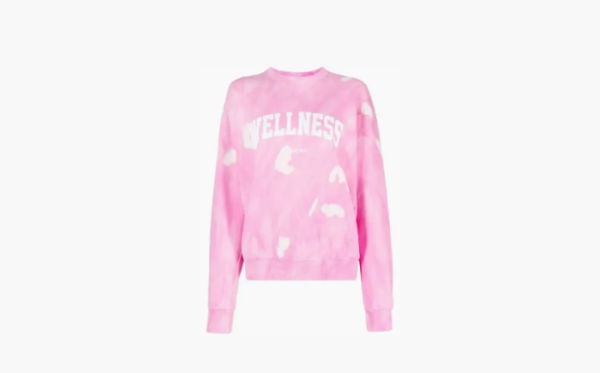 SPORTY & RICH Slogan Printed Crewneck Sweatshirt Pink 