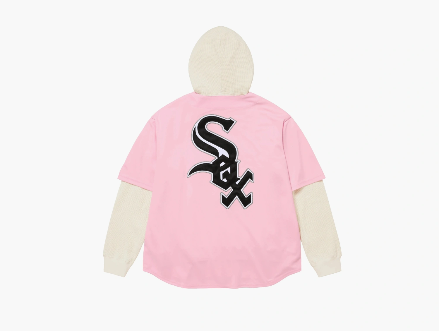 Supreme x Chicago White Sox Hooded Baseball Jersey Light Pink 