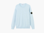 Stone Island Soft Organic Cotton Crewneck Sweater Sky Blue 
