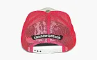  Chrome Hearts Cemetery Leather Patch Trucker Cap Pink